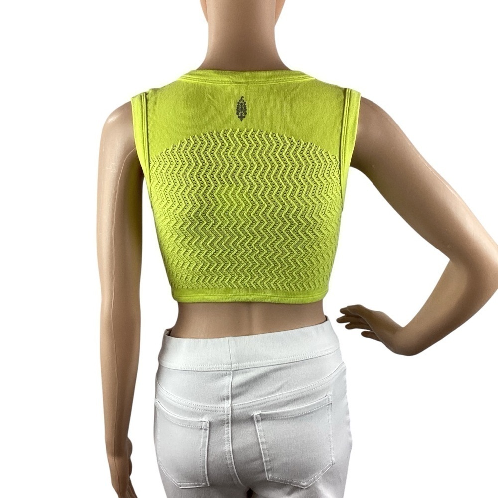 Free People FP Movement Free Throw Textured Muscle Tank Size XS/S Yellow - Picture 5 of 7